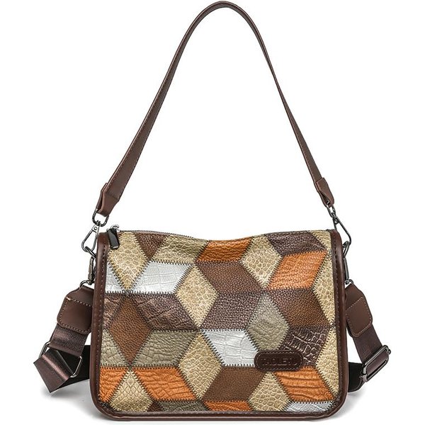 DużA Pojemność SkóRzana Torebka Na Ramię Dla Kobiet Designerska Torba Listonoszka Crossbody Casualowa Torba Typu Tote BrąZowy-image