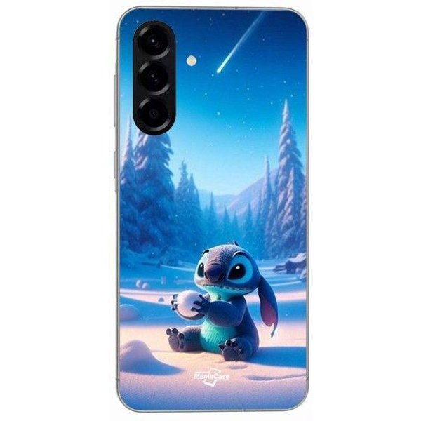 Funda - Maniacase - Samsung Galaxy A26 - Silicona - 3D - Stitch Lindo Nieve Estrellada Negro-image
