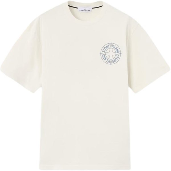 MęSka Koszulka Z KróTkim RęKawem I OkrąGłYm Dekoltem Z Nadrukiem Logo Kompasu Stone Island Top L1S152100001S0284-V0093 M-image