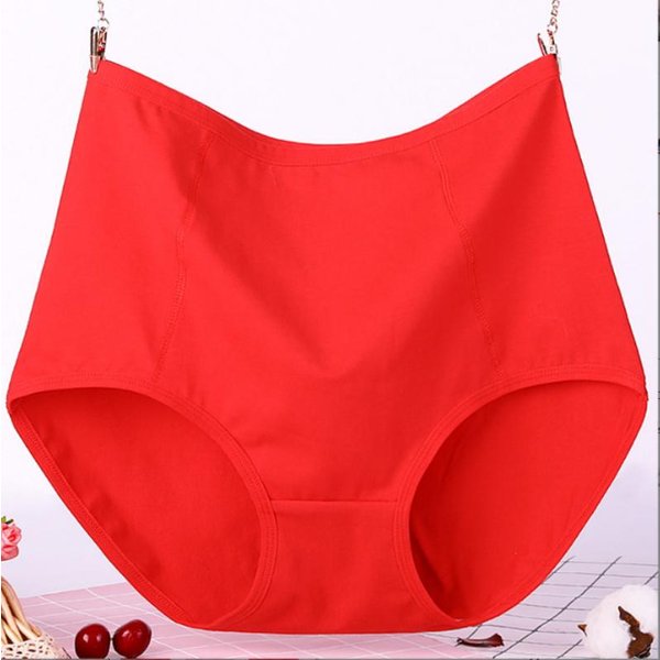 Bielizna Damska Majtki W DużYch Rozmiarach OddychająCe DużE Majtki Szczelna BawełNa Podkoszulki Z Wysokim Stanem 1XL, 2XL, 3XL, 4XL, 5XL, 6XL, 6XL Red-image