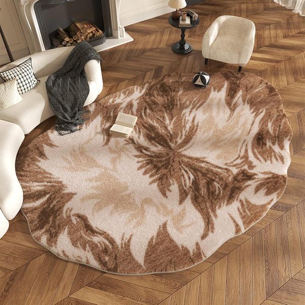 KształTy Nieregularne Dekoracja Sypialni Dywan Jasny Luksusowy Dywany Do Salonu Pogrubiona Pluszowa Mata PodłOgowa Do Salonu Puszysty MięKki Dywanik Do Gabinetu 80X160Cm-image