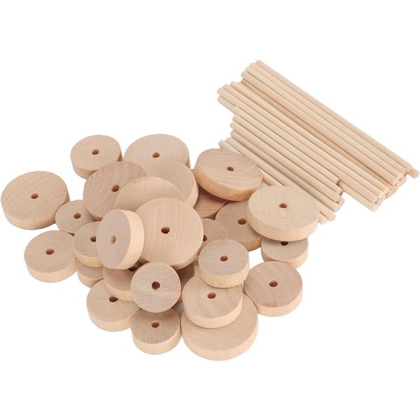Ruedas De Madera Sin Acabar DIY Rueda Redonda Pulida Piezas De Madera Para Proyecto DIY Pintura DecoracióN Manualidades-image