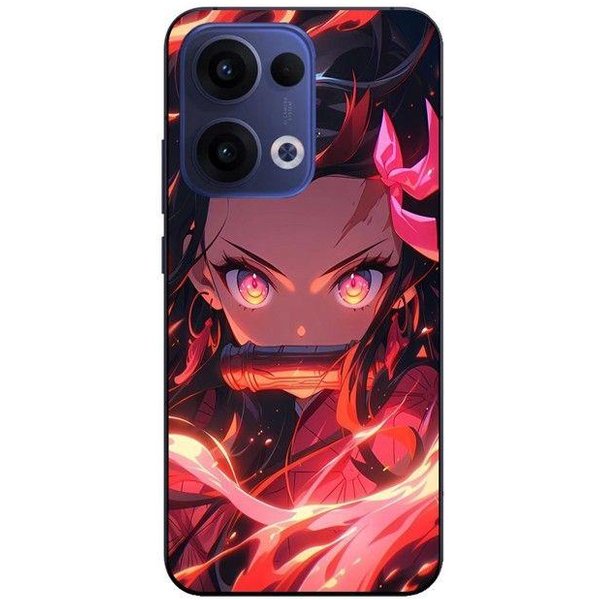 Coque De TéLéPhone - Maniacase - Oppo Reno 13 5G - Silicone - Souple - Demon Slayer Nezuko Kamado Negro-image