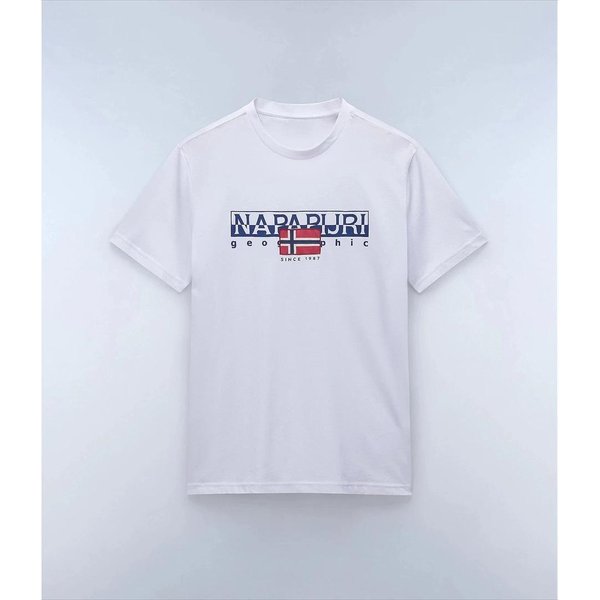 LuźNy MęSki T-Shirt Letni Napapijri Koszulka Z Nadrukiem Retro Moda Codzienny Fajny Design KróTki RęKaw BawełNiany T-Shirt M Gray-image