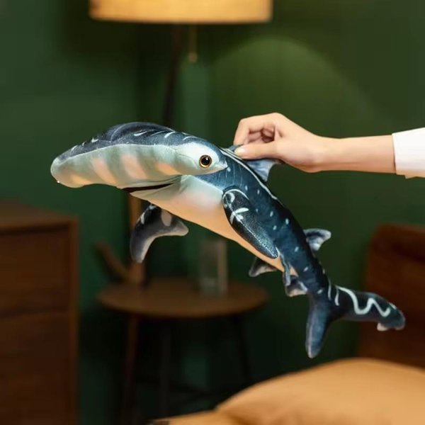 55/90 Cm TiburóN Martillo Lindo Animal Marino Peluche De Peluche TiburóN Martillo Simulado Para Entusiastas Del OcéAno Halloween Navidad De 90Cm-image