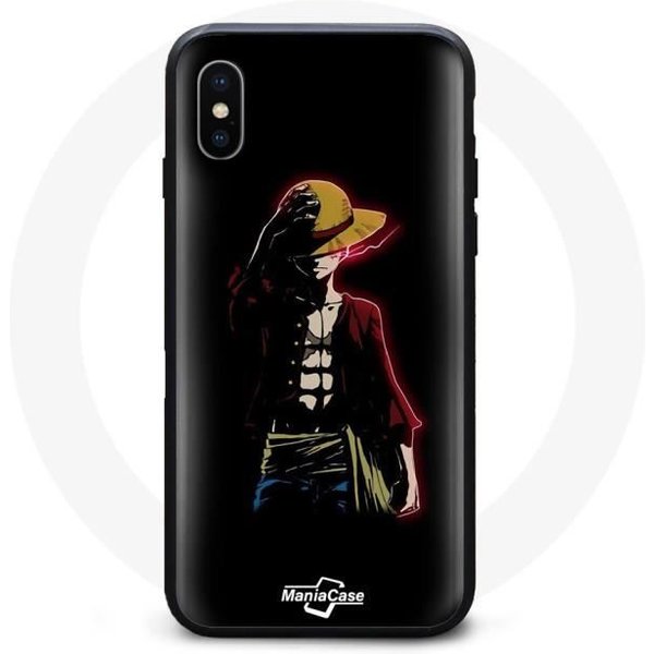 Funda - Maniacase - Iphone XS Max - One Piece Manga Anime Luffy - Flexible - Negro Negro-image