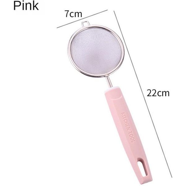 1 Pieza Coladores De Acero Inoxidable PequeñO Mediano Grande Tamiz De Metal Con Mango Resistente Coladores De Malla Fina Para Cocina Arroz Jugo-image