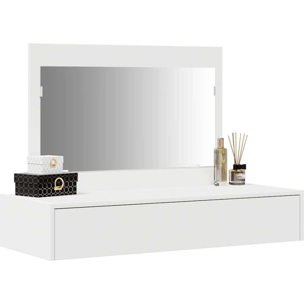 Tocador Con Cajones Blanco 100 X 40 X 70 Cm Madera De IngenieríA-image