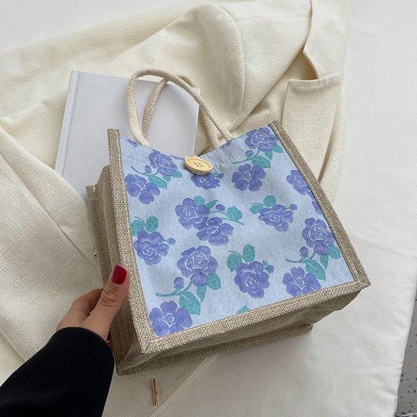 Bolso De Lino Para Estudiantes, Bolsa De Compras De Lino, Bolsa De Regalo De CumpleañOs, Bolsa Bento Gray-image