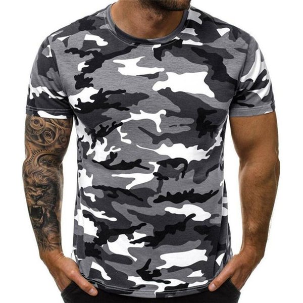 Kamuflaż 3D Print T-Shirt Moda Hip Hop Streetwear MężCzyźNi Kobiety Casual O-Neck T-Shirty Lato Oversize Harajuku Koszulki DziecięCe Topy L Gray-image