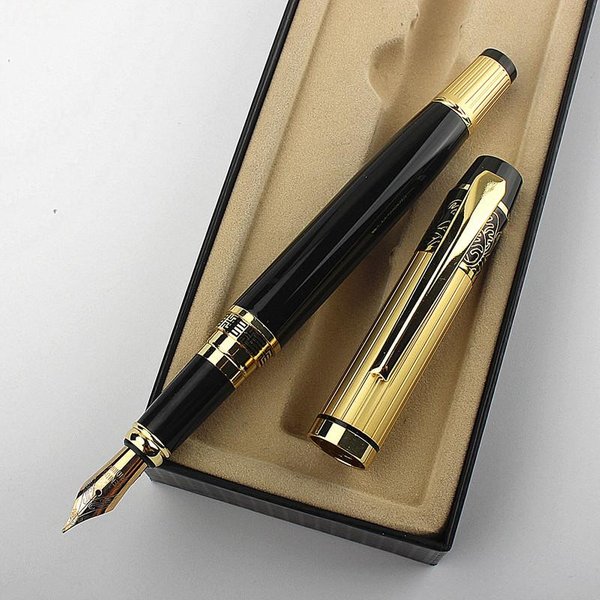 Luksusowy ZłOty Klasyczny Styl Srebrny Klips Metalowy PióRo Wieczne 0.5Mm StalóWka Stalowe PióRa Atramentowe Na Prezent ArtykułY Biurowe ArtykułY Szkolne Silvery Nib F0.5MM-image