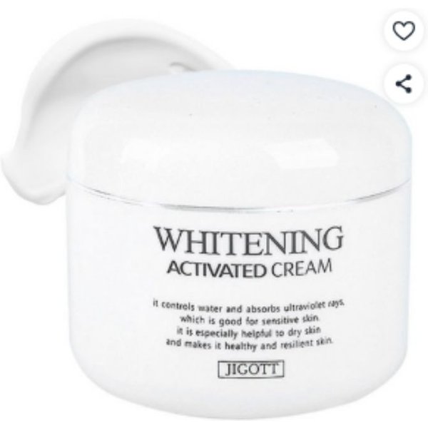 Jigott RozjaśNiająCy Aktywowany Krem 100Ml – RozjaśNiająCy I Przeciwzmarszczkowy Krem NawilżAjąCy Do Twarzy K-Beauty White-image