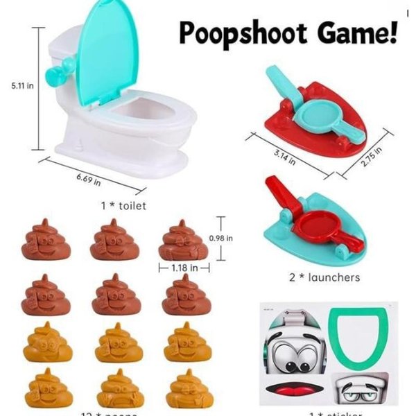 Juego De Disparar Caca Catapulta Divertida Inodoro Juguete De Escritorio 2 Jugadores DesafíO De CoordinacióN Mano Ojo Accesorio Juguete De Broma Juego De Mesa Para NiñOs Blue-image