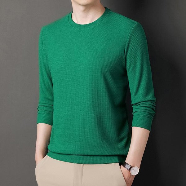 Sudadera Para Hombre, Primavera Y OtoñO, Moda, Manga Larga, Cuello Redondo, PulóVer Suelto, Top Informal, SuéTer De Punto Para Hombre Xxxxl Blue-image