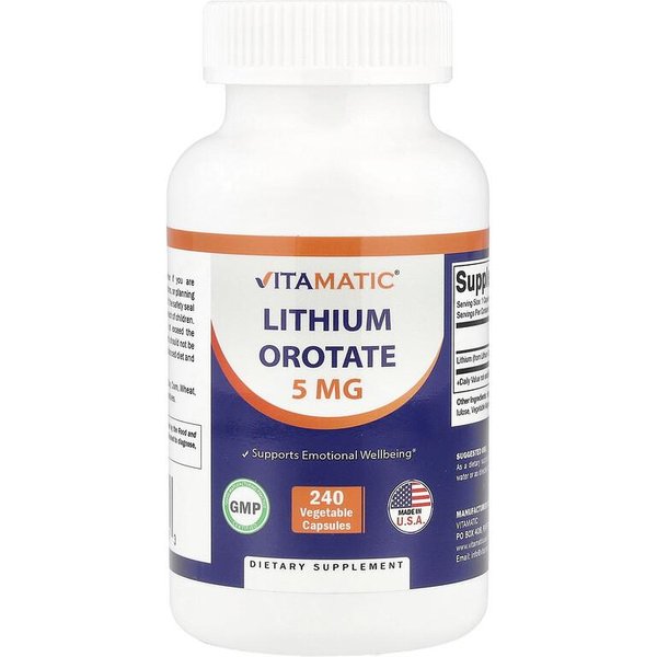 Ortoato De Litio, 5 Mg, 240 CáPsulas Vegetales-image