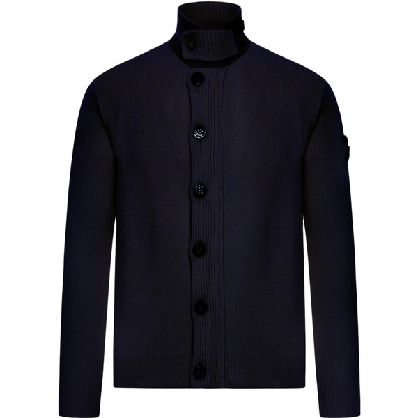 SuéTer De Cuello Alto De Punto Fino Con Parche De Logo CláSico Stone Island, De Un Solo BotóN, Unisex, K2S155100047S00A3-V0020 XXL Black-image