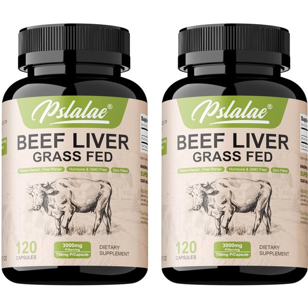 CáPsulas De HíGado De Res De Alto Contenido, 3000 Mg, Protege La Inmunidad, Apoya La DigestióN, Apto Para Adultos. 120*2-image