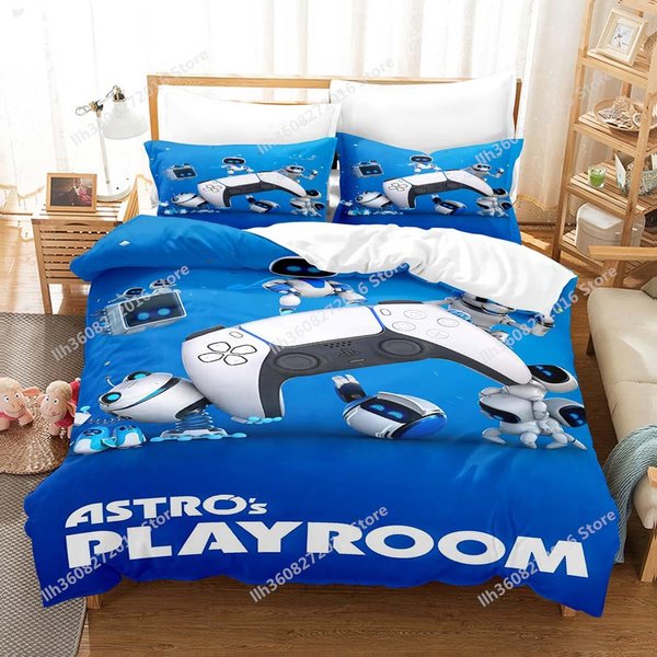 Kolekcja PośCieli Astro Bot Rozmiar Jednoosobowy Twin PełNy Queen King Kolekcja PośCieli Do Sypialni DorosłYch Dzieci Poszewka Na KołDrę Kolekcje Drukowana 3D Anime Z PośCielą S EU King(240X220Cm)-image