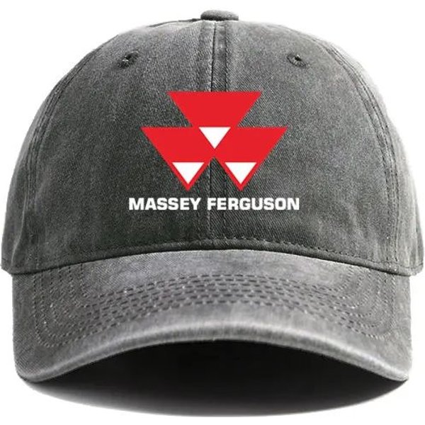 Gorras De BéIsbol Massey Ferguson Sombreros Desgastados Gorra Hombres Mujeres Retro Al Aire Libre Verano Sombreros Ajustables Moda Adjustable Gray-image