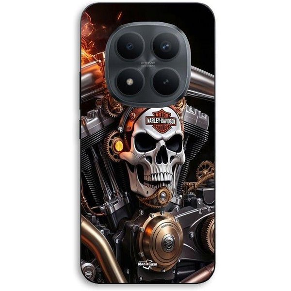 Funda De TeléFono - Maniacase - Xiaomi Redmi Note 15 Pro 5G - Silicona TPU - Calavera MecáNica - Harley Davidson-image