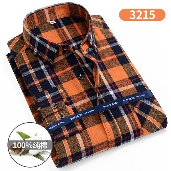 100% Czysta BawełNa Flanela MięKka Regularny KróJ DłUgi RęKaw Koszula Szczotkowana Pojedyncza Kieszeń Wygodna Casualowa Gruba Koszula W Kratę S-11XL 42 Black-image