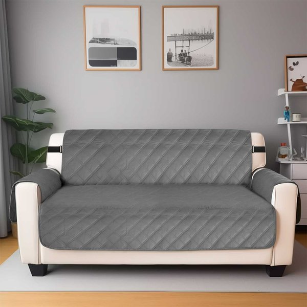Funda De Sofá 100% Impermeable Funda De Sofá Con GráNulos Antideslizantes Correa EláStica Cubre Sofá Antideslizante Lavable Protector De Muebles 2 Seater-image