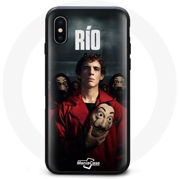 Funda - La Casa De Papel - Iphone XS Max - Flexible - DiseñO Inspirado En La Serie - Negro-image