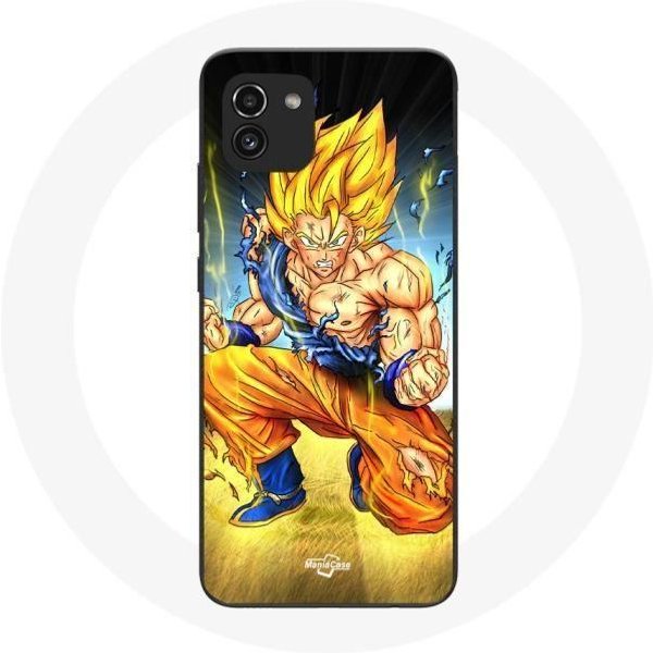 Funda Para Samsung Galaxy A03 Son Goku Dragon Ball Cuerpo Enojado-image