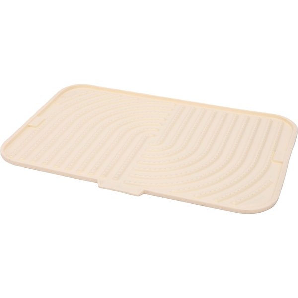 Alfombrilla De Silicona Para Secar Platos Con DiseñO De Drenaje Inclinado Estera Antideslizante Para Secar Platos En El Fregadero Para Encimera De Cocina Beige-image
