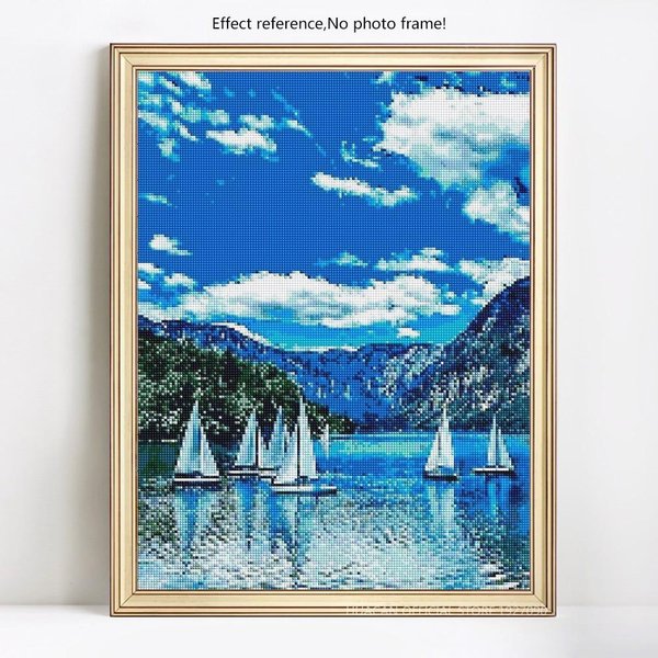 Pintura De Diamantes 5D DIY Paisaje Piedras De Strass Imagen Mar Bordado Venta Redondo Completo 20X30-image