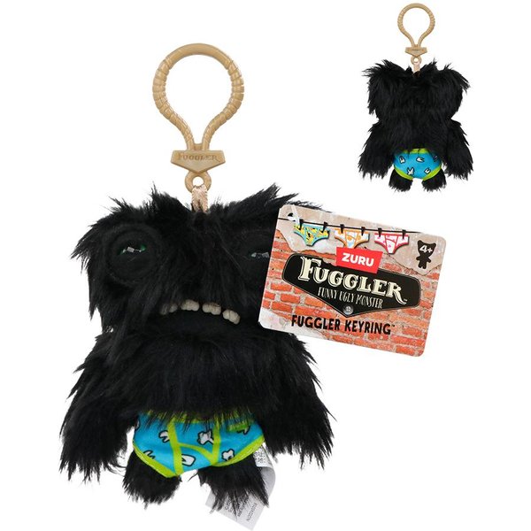 Fuggler Puszyste Pluszowe Zabawki Brelok Dziwaczny UśMiech ZęBy Bestia Ozdoba Fugg Szeroko Otwarty Dziwak Czarny Humorystyczny Plecak Breloczek PamiąTki 11CM-image