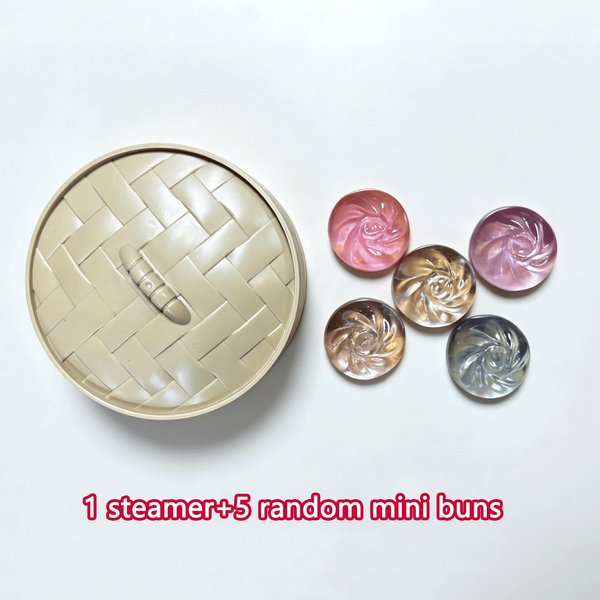 Mini BłYszcząCe PierożKi Squishy Zabawka Do Redukcji Stresu Z Parownikiem Do PierogóW Fidget Sensoryczna PiłEczka Do ŚCiskania Symulacja Jedzenia Squishy BułKa Beige-image