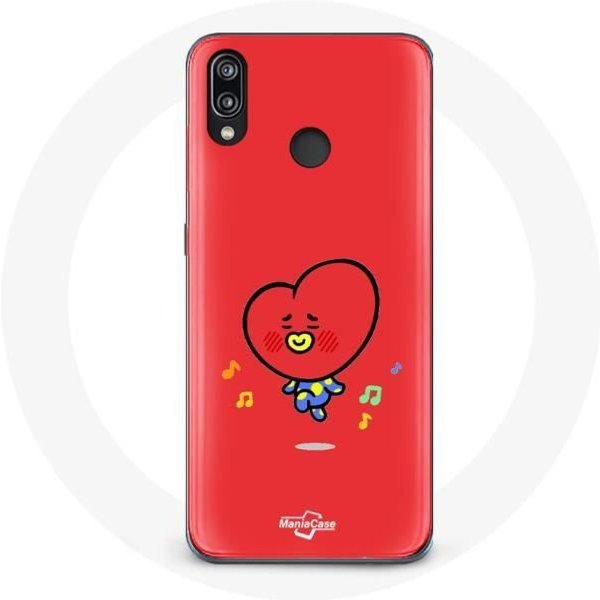 Funda Para Huawei P20 Lite BTS Bangtan Boys BT21 Tata V Fondo Rojo-image