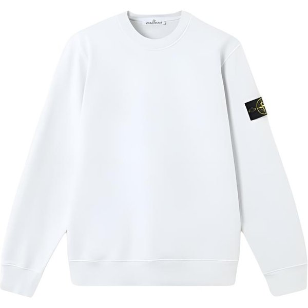 Stone Island Kolekcja Wiosna Lato Ss26 Bluza Z śCiąGaczem Przy Dekolcie Jednolity Kolor Logo Na Lewym Ramieniu Bluza Unisex L1S156100060S0051-V0041 M-image