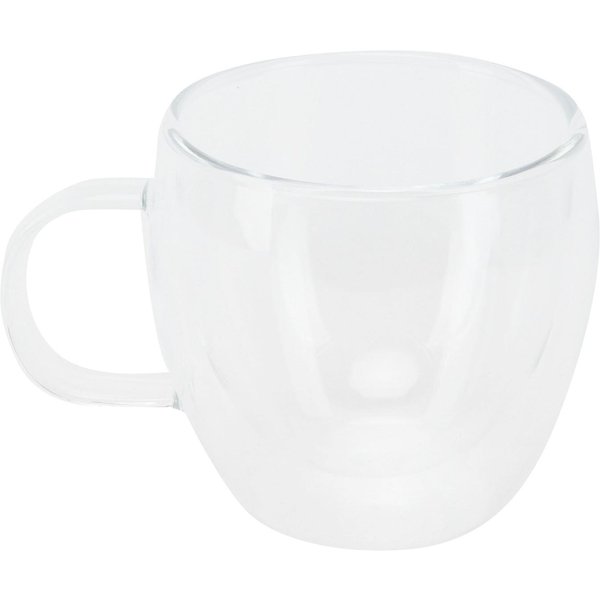 Taza De Cristal Con Asa Transparente Doble Pared Taza Para Bebidas Café Leche Té Resistente Al Calor 150Ml White-image