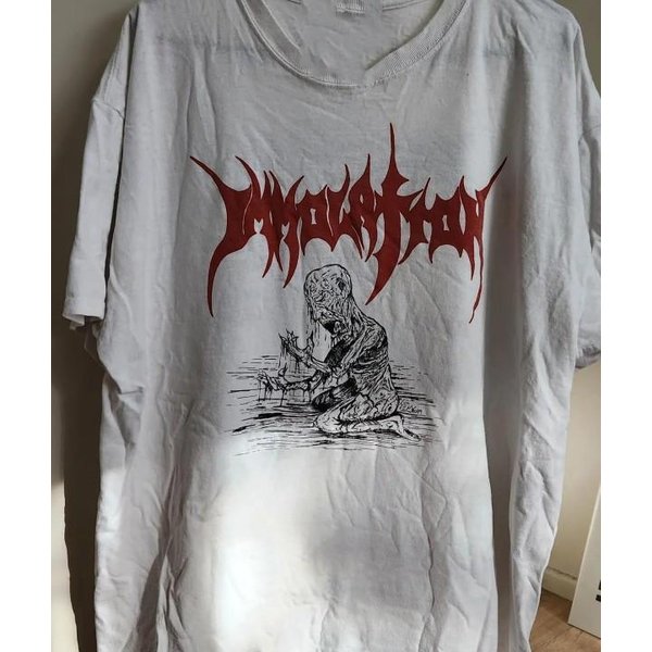 Camiseta Vintage De La Banda Immolation Unisex Tallas S A 5XL AR267 Camiseta Unisex XL Gray-image