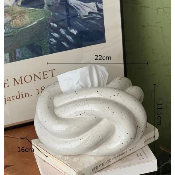 Ceramiczne PudełKo Na Chusteczki WyciąGacz Papieru WęZeł Kula Z WełNy Nawijanie Papieru Uchwyt Na RęCzniki Papierowe Przechowywanie Na Biurko Ceramiczne Ozdoby Uchwyt Na Serwetki-image