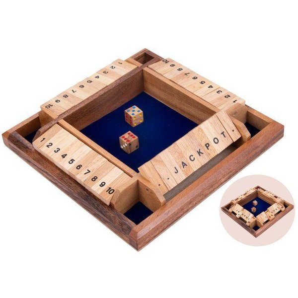 Juego De Mesa - Engelhart - Shut The Box - Juego De Madera EcolóGico - 2 A 4 Jugadores - A Partir De 6 AñOs-image