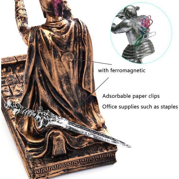 Organizador De Escritorio Para BolíGrafos, De Resina, Ideal Para El Hogar Y La Oficina, Ideal Como Regalo. Black-image