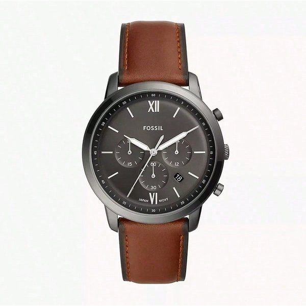 Fossil Zegarek MęSki Neutra Chronograph Szara Tarcza| FS5512 Czarny-image