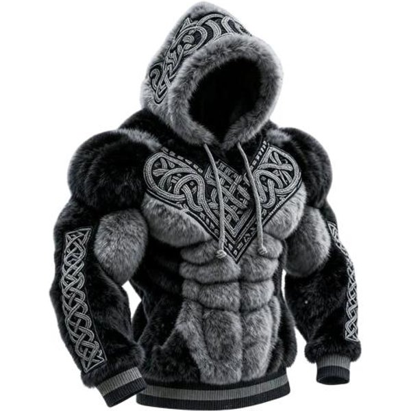 MęSka Bluza Z Kapturem Pulower Z Kapturem I śCiąGaczem DłUgi RęKaw Bluza Z Kapturem Cyfrowy Nadruk 3D Styl Uliczny Bluza Casual Do SiłOwni Xxxl-image