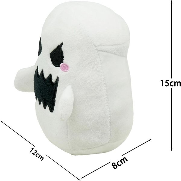Pluszowa Zabawka Duch Treasuringu Kawaii Szkielet Pluszowa Lalka Zabawna KreskóWka Halloweenowa Wypchana Zabawka Dekoracja Domu Pluszak Prezent Na Dzień Dziecka BiałY-image