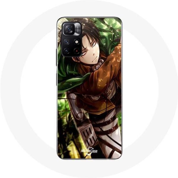 Funda - Maniacase - Xiaomi Redmi Note 11S 5G - Ataque A Los Titanes - Silicona - Flexible Negro-image