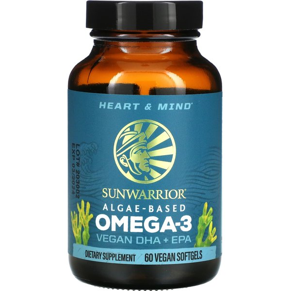 Sunwarrior, Omega3, DHA + EPA Vegetariano, 60 CáPsulas Blandas Vegetales-image