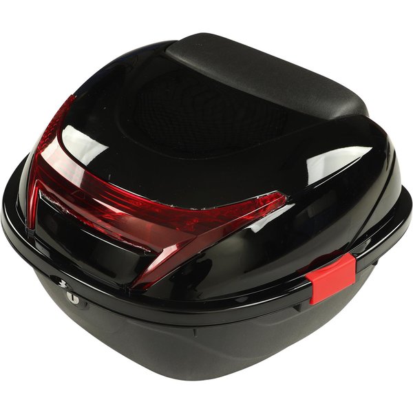 BaúL Trasero Para Motocicleta, BaúL Trasero Para Motocicleta, Estuche De Almacenamiento Impermeable Con Cerradura Para Motocicleta, Color Negro Negro-image