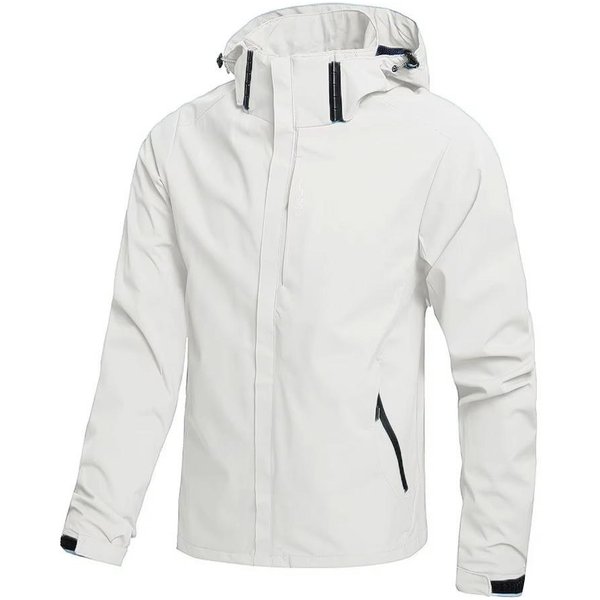 Chaqueta Impermeable Cortavientos Para Hombre Con Capucha Ligera Chubasquero Outdoor Para Senderismo Escalada XXL Beige-image