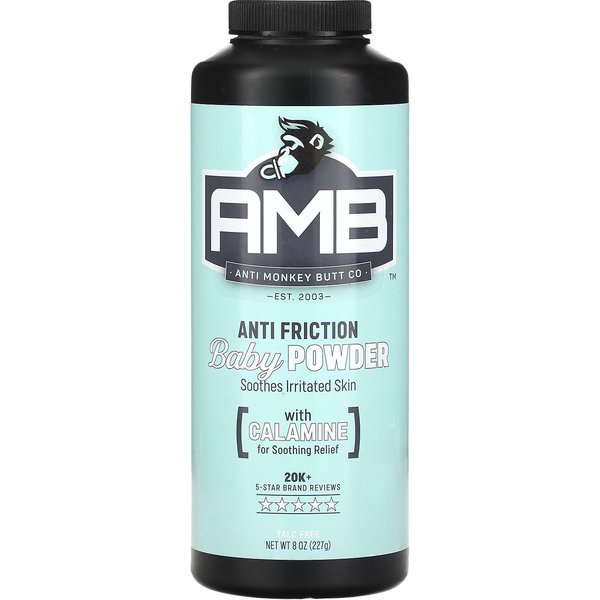Anti Monkey Butt, Anti-Friction Baby Powder, 8 Oz (227 G) White-image
