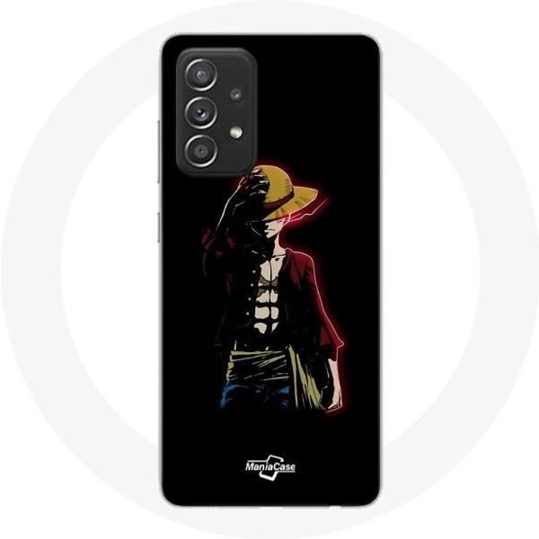 Funda - Maniacase - Samsung Galaxy A33 5G - One Piece Manga Anime Luffy - Negra - Suave Negro-image