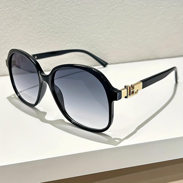 Gafas De Sol De Montura Grande Para Hombres Mujeres Moda Retro Lentes Degradadas Esenciales Para Viajes Al Aire Libre Conducir Playa White-image