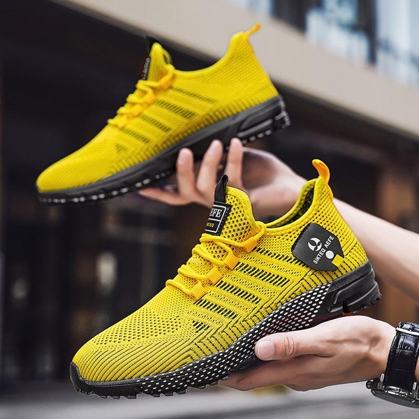Zapatillas De Moda Para Hombre Malla Transpirable Zapatos Casuales CóModos Antideslizantes Zapatos De Running Para Exteriores Para Hombre Zapatilla De Alta Calidad 42 Gris-image